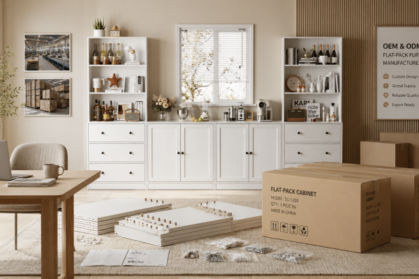 flat pack storage cabinet manufacturer for importers and wholesale projects