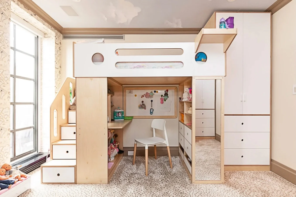 kids bunk bed for small space
