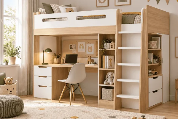kids loft bed with desk manufacturer for OEM furniture projects