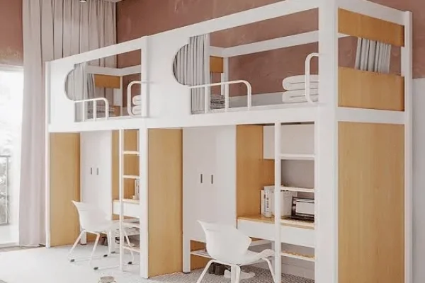 Kids loft beds with desk and storage for OEM furniture buyers