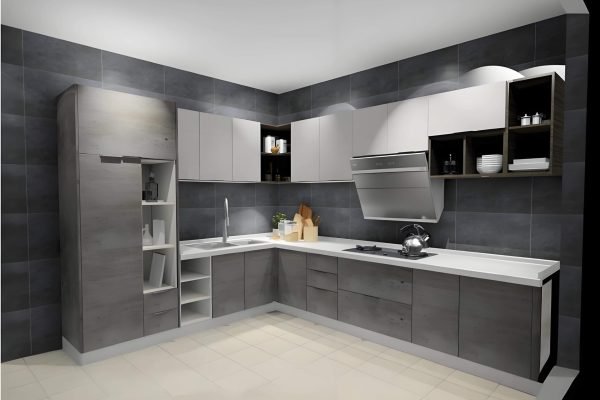 plywood custom modern kitchen cabinets with soft close drawers