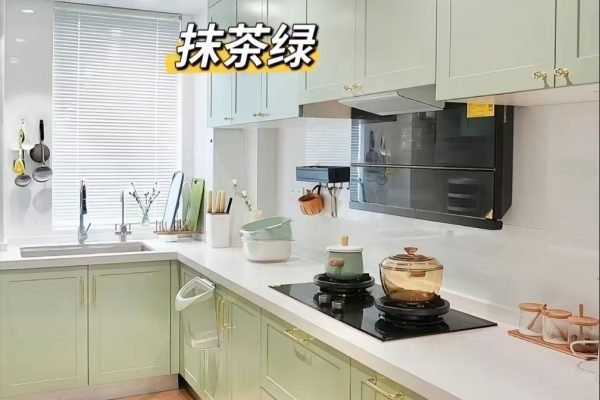 white shaker kitchen cabinet set in modern kitchen